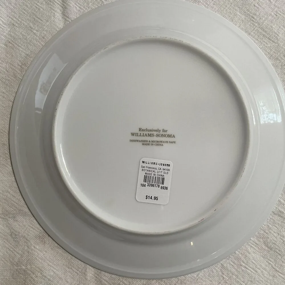 Williams Sonoma Botanical Leaf and Turkey 8.5